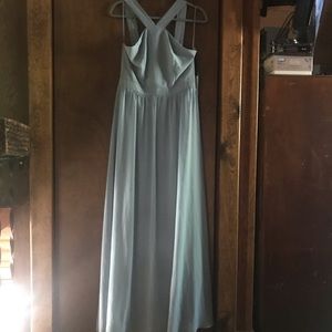 Lulu’s Air of Romance light blue maxi dress.